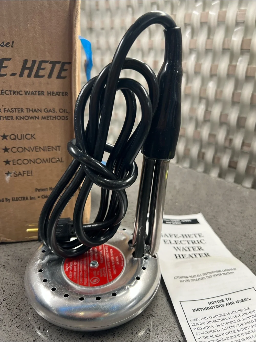 Portable electric water heater all purpose